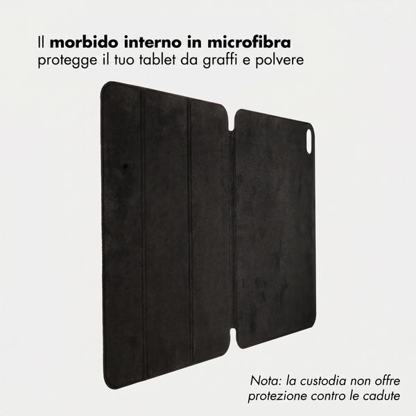 Accezz Cover a libro trifold in pelle Apple iPad 11 (2025) 11 pollici A16 / iPad 10 (2022) 10.9 pollici - Nero