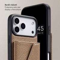 Selencia Cover per telefono Sera con cordino e portacarte a busta Apple iPhone 18 Pro / 17 Pro - Taupe