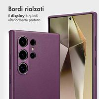 Accezz Cover in pelle 2 in 1 con MagSafe Samsung Galaxy S24 Ultra - Heath Purple