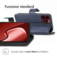 imoshion Cover a libro di Lusso Apple iPhone 15 Pro - Blu scuro