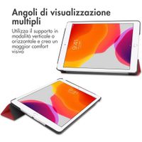 imoshion Cover a libro Trifold Apple iPad 9 (2021) 10.2 pollici / iPad 8 (2020) 10.2 pollici / iPad 7 (2019) 10.2 pollici - Rosso