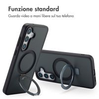 Accezz Cover con anello e supporto con MagSafe Samsung Galaxy S25 Plus - Nero