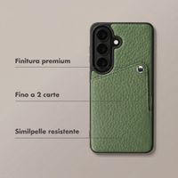 Selencia Cover posteriore Riva con portacarte Samsung Galaxy S26 - Sage Green