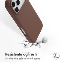 Accezz Cover in silicone liquido con MagSafe Apple iPhone 17 Pro - New Tea Brown