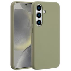 Accezz Cover in silicone liquido con MagSafe Samsung Galaxy S25 - Cooper Green