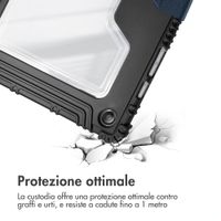 Accezz Libreria a tre ante robusta Samsung Galaxy Tab A9 Plus - Blu scuro
