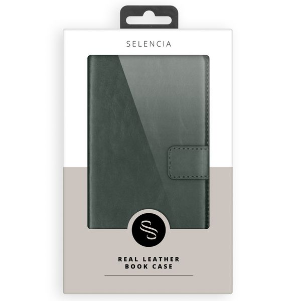 Selencia Cover a libro in vera pelle Apple iPhone 12 Mini - Verde