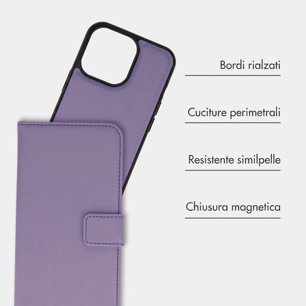 imoshion Cover a libro di lusso 2-in-1 rimovibile Apple iPhone 13 Pro - Viola