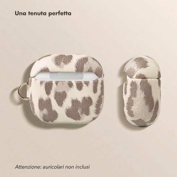 Selencia Cover Sabi stampa pantera Apple AirPods 5 / 4 - Soft Ivory