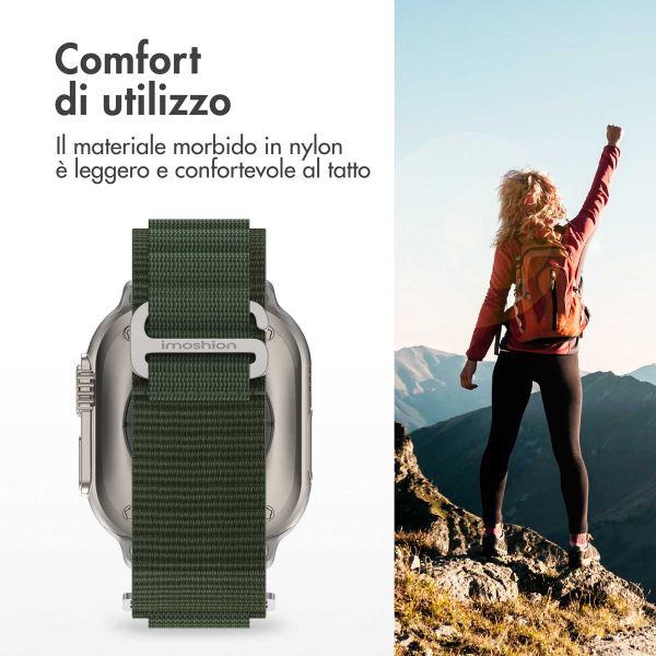 imoshion Cinturino in nylon Alpine Apple Watch | 44/45/46/49 mm - Verde