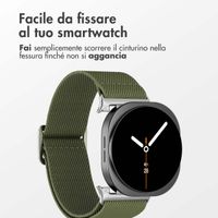 imoshion Cinturino in nylon elastico Samsung Galaxy Watch 8 (40/44mm) / Classic (46mm) - Verde