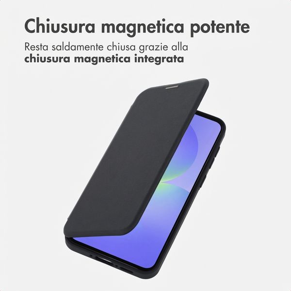 imoshion Bookcase trasparente con MagSafe Samsung Galaxy A37 (5G) - Nero