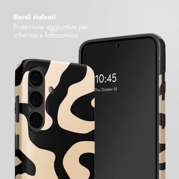 Selencia Cover posteriore Vivid con MagSafe Samsung Galaxy S24 - Art Wave Black