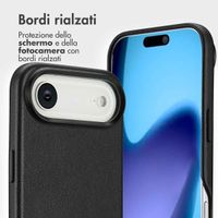 Accezz Cover in pelle 2 in 1 con MagSafe Apple iPhone Air - Onyx Black