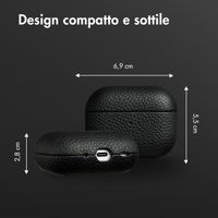 Accezz Cover in vera pelle  Apple AirPods Pro 2 - Nero