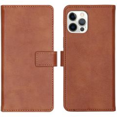imoshion Cover a libro di Lusso Apple iPhone 12 (Pro) - Marrone
