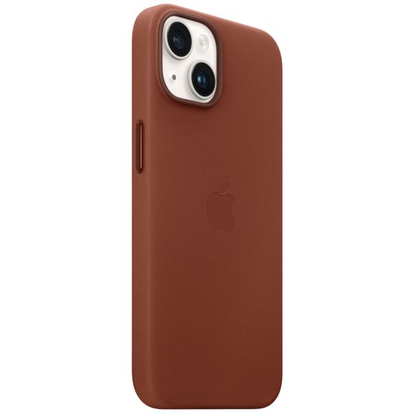 Apple Cover Posteriore in Pelle con MagSafe Apple iPhone 14 - Umber