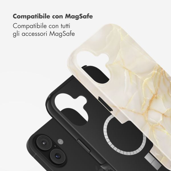 Selencia Cover posteriore Vivid con MagSafe Apple iPhone 17 - Golden Beige Marble