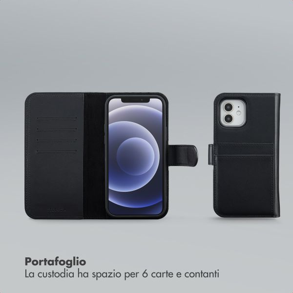 Selencia Libreria rimovibile Olyn con MagSafe Apple iPhone 12 (Pro) - Nero