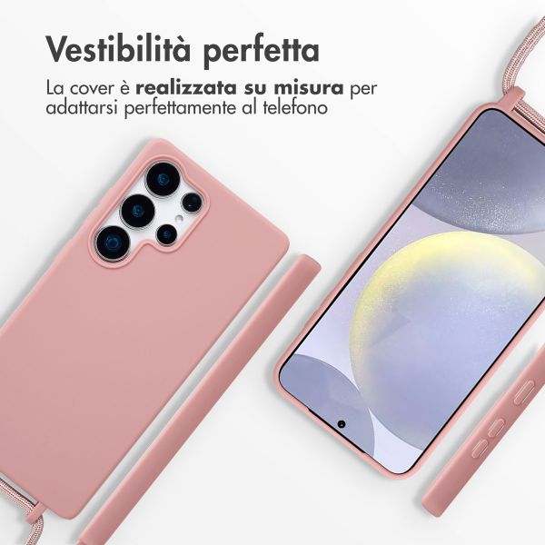 imoshion Cover in Silicone con Cordino Samsung Galaxy S25 Ultra - Sand Pink