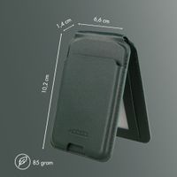 Accezz Portafoglio in pelle magnetico con supporto - Compatibile con Apple Find My - Cedar Green
