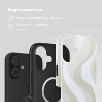 Selencia Cover posteriore Vivid con MagSafe Apple iPhone 17 - Desert Waves Beige