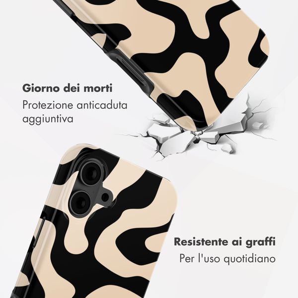 Selencia Cover Posteriore Vivid Apple iPhone 16 - Art Wave Black