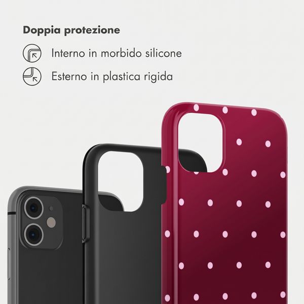Selencia Cover Posteriore Vivid Apple iPhone 11 - Happy Dots Burgundy