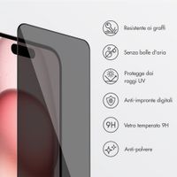Accezz Vetro temperato privacy + Applicatore Apple iPhone 16 / 15