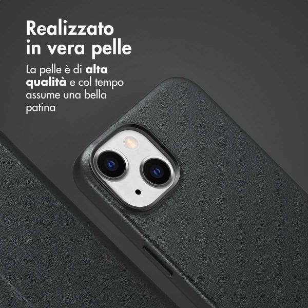 Accezz Cover in pelle 2 in 1 con MagSafe Apple iPhone 14 - Onyx Black