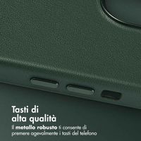 Accezz Cover in Pelle con MagSafe Apple iPhone 15 - Cedar Green