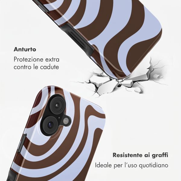 Selencia Cover posteriore Vivid con MagSafe Apple iPhone 16 - Dream Swirl Chocolate