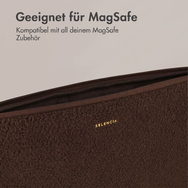 Selencia Cover laptop teddy 13-14 pollici - Choco Brown