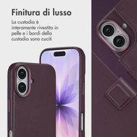 Accezz Cover in pelle 2 in 1 con MagSafe Apple iPhone 17 - Heath Purple