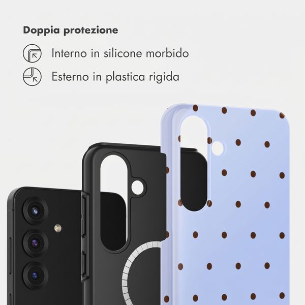 Selencia Cover posteriore Vivid con MagSafe Samsung Galaxy S25 - Happy Dots Digital Sky