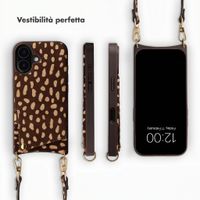 Selencia Nova cover posteriore in vera pelle con portacarte Apple iPhone 16 - Fawn Chic