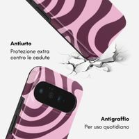 Selencia Cover posteriore Vivid con MagSafe Google Pixel 11 - Wavy Swirl Pink Plum