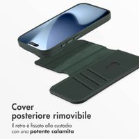 Accezz Cover in pelle 2 in 1 con MagSafe Apple iPhone 17 Pro - Cedar Green