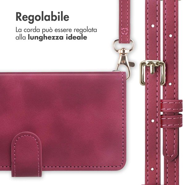 imoshion Cover a libro con Cordino Samsung Galaxy A35 - Rosso