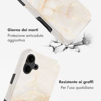 Selencia Cover posteriore Vivid con MagSafe Apple iPhone 16 - Golden Beige Marble