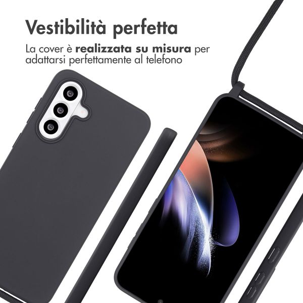 imoshion Cover in Silicone con Cordino Samsung Galaxy A56 - Nero
