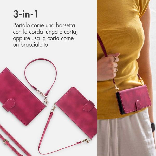 imoshion Cover a libro con Cordino Samsung Galaxy A15 (5G/4G) - Rosso
