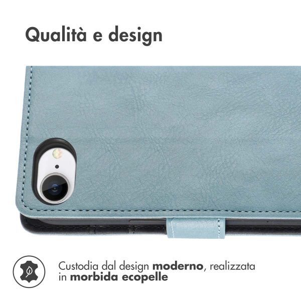 imoshion Cover a libro di Lusso Apple iPhone 17e / 16e - Azzurro