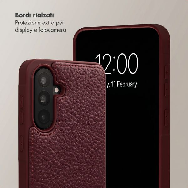 Selencia Cover per telefono Nova con cordino e portacarte Samsung Galaxy A36 / A56 - Bold Burgundy