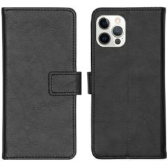 imoshion Cover a libro di Lusso Apple iPhone 12 (Pro) - Nero