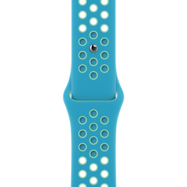 Apple Cinturino Nike Sport Apple Watch | 38/40/41/42 mm - Taglia S/M/L - Chlorine Blue/Green Glow