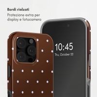 Selencia Cover Posteriore Vivid Apple iPhone 16 Pro Max - Happy Dots Chocolate