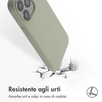 Accezz Cover in silicone liquido con MagSafe Apple iPhone 13 Pro - Cooper Green