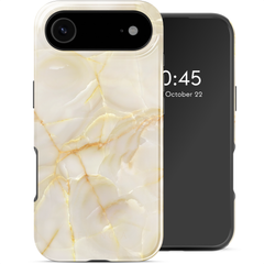 Selencia Cover posteriore Vivid con MagSafe Apple iPhone Air - Golden Beige Marble