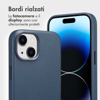 Accezz Cover in pelle 2 in 1 con MagSafe Apple iPhone 15 - Nightfall Blue